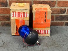 Pair Lucas New Old Stock Blue Flashing Beacons&nbsp;