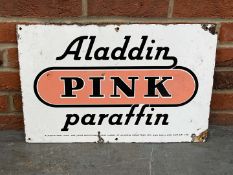 Aladdin Pink Paraffin Enamel Sign