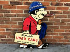 Dependable Used Car Salesman Enamel Sign
