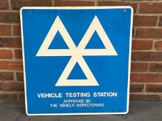 Vehicle Testing Station Plastic Sign