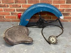 Harley Davidson Seat/Speedo and Mud Guard (1950's)
