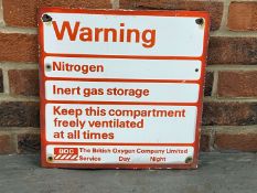 BOC Warning Enamel Sign
