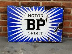 Original BP Motor Spirit Enamel Flange Sign