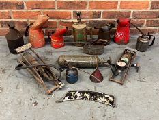 Mixed Lot of Oil Pourers, Foot Pumps Etc