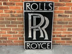 Large Cast Aluminium Rolls Royce Sign