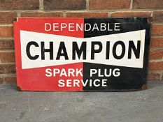 Champion Spark Plugs Enamel Sign