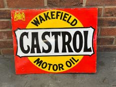 Castrol Wakefield Motor Oils Enamel Flange Sign