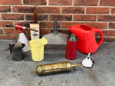 Quantity of Oil Pourers Funnels Etc