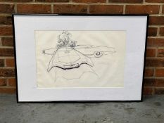 Albert McNea Original Framed Concept Art Work of a 1971 Mercury