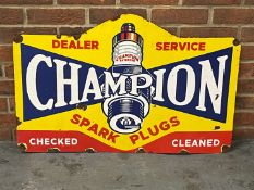 Champion Spark Plugs Dealer Enamel Sign