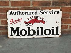 Gargoyle Mobiloil Authorized Service Enamel Sign