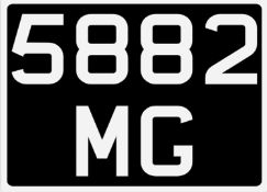 &nbsp;5882 MG Registration Number&nbsp;