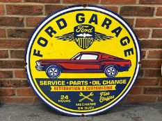 Ford Garage Circular Enamel Sign