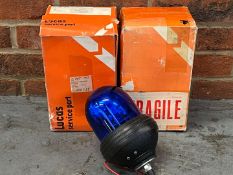 Pair Lucas New Old Stock Blue Flashing Beacons&nbsp;
