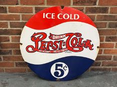 Drink Pepsi-Cola Circular Enamel Sign