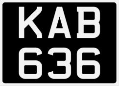 &nbsp; KAB 636 Registration Number