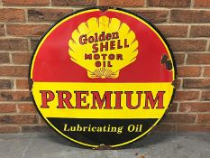 Premium Golden Shell Motor Oil Enamel Sign