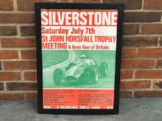 Original Framed Silverstone St Johns Horsfall Trophy Meeting Race Poster&nbsp;