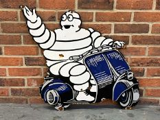 Michelin Man on a Scooter Enamel Sign