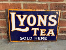 Lyons Tea Sold Here Enamel Flange Sign