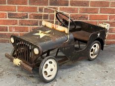 Tin Plate Willys Jeep Childs Pedal Car