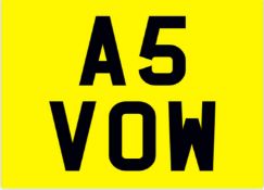 &nbsp; A5 VOW Registration Number