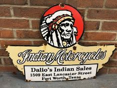 Indian Motorcycles Enamel Sign