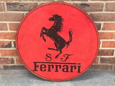 Ferrari Wooden Made Sign