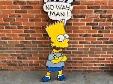 Bart Simpson “No Way Man” Enamel Sign