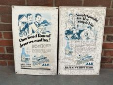Two Tin Newcastle Brown Ale Signs&nbsp;
