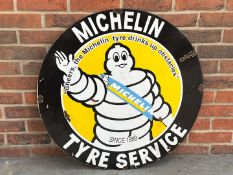 Michelin Tyres Service Circular Enamel Sign