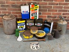 Quantity of Vintage Oil Cans and Pourers