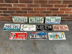 Ten American Number Plates