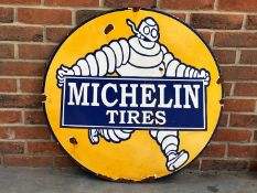 Michelin Tires Circular Enamel Sign