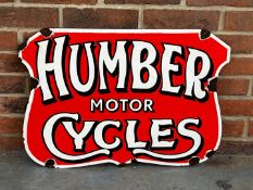 Humber Motor Cycles Enamel Sign