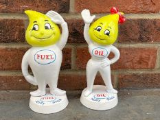 Andy and Abby Slick Cast Iron Figures