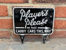 Players Please Take Caddy Cars This Way Aluminum Sign