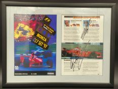 F1, MONZA, 1997, framed and &nbsp;signed race programme with COA