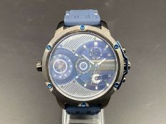 POLICE, LEADER, stainless steel, quartz chronograph wristwatch, 15049J,