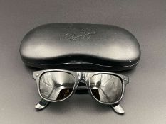 RAY-BAN, “WAYFARER” JUNIOR, BLACK FRAME, RJ9035-S, 100/71
