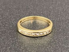 A Diamond set, ½ Eternity ring,