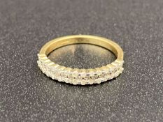 A Diamond set, 9ct gold dress ring,