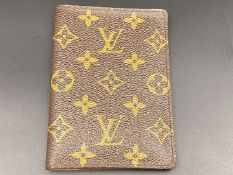 LOUIS VUITTON, a monogram, coated canvas and leather passport cover