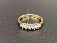 A Diamond set, 9ct gold ring,