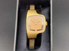 BULOVA for CHRISTIAN DIOR, gold plated, 23-jewel manual wrist watch,