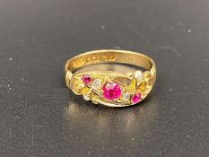 Ruby & Diamond 18ct gold ring