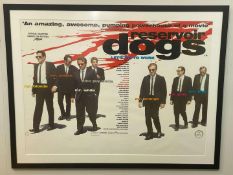 “RESERVOIR DOGS”, &nbsp;(1992), Tarantino, Keitel, Roth, UK Quad poster, framed,