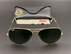 RAY-BAN, “AVIATOR” SUNGLASSES, RB3025, 62/14
