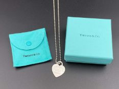 TIFFANY & CO, .925 “RETURN TO TIFFANY”, necklace and charm.