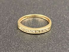 A Diamond set, ½ Eternity ring,